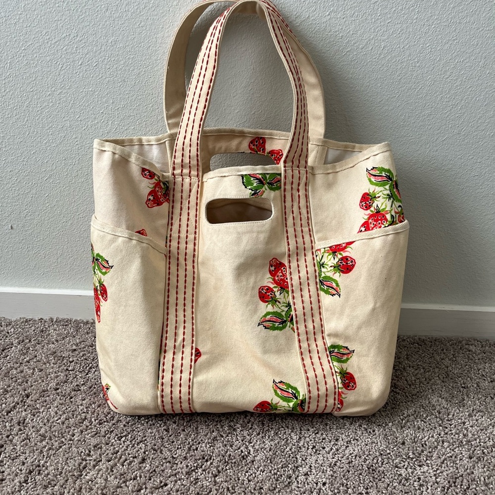 Free People Caravan Tote Bag -Strawberry Print